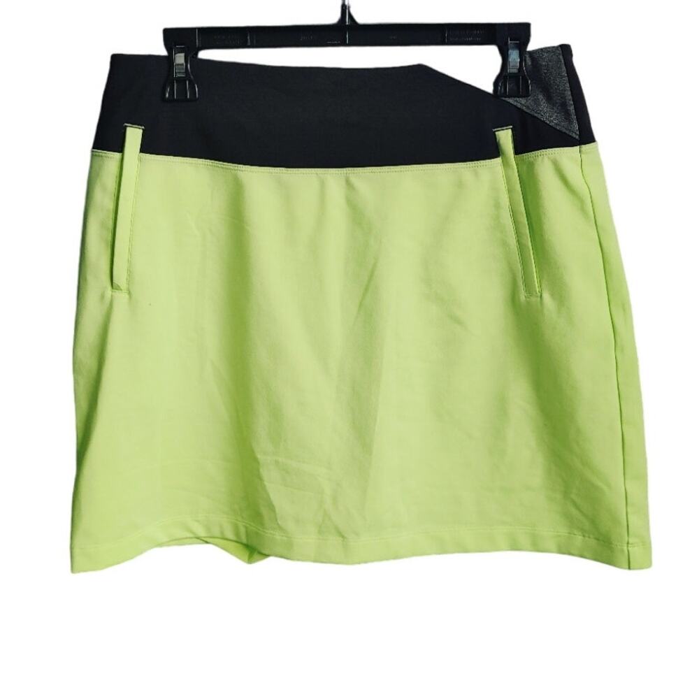 Annika Cutter & Buck Athletic Skirt Neon Yellow Green Medium